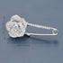 Silver Tone Sparking Micro Pave Layered Petal CZ Rose Flower Cardigan Sweater Safety Pin Brooch...