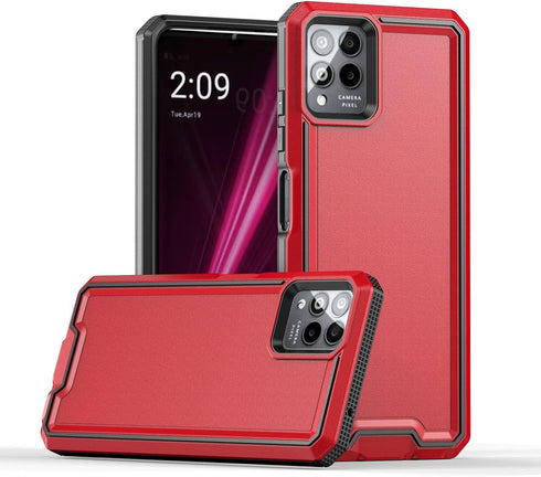 for REVVL 6 Pro 5G / REVVL 6X Pro 5G Case, with Screen Protector, Military Grade Drop Proof Shockproof Cover Dual Layer Heavy Duty Rugged Protecti...