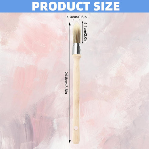 Trim Painting Tool,Small Paint Brush for Touch Ups,Walls Edge Painting Tool, Round Paint Brush House Wall Corners and Art Application,(0.6inch,15m...