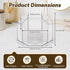 Clear Rotating Pen Holder 5 Compartments, 360 Degree Spinning Desk Organizer, Office Marker Crayon Organizer Storage, Pencil Cup Caddy for Art Sup...
