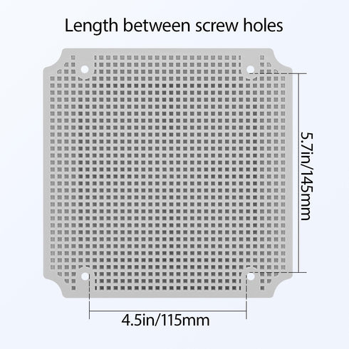 LeMotech Junction Box Mounting Plate ABS Plastic Internal Panel w/Screws for Installation on Electrical Box with Latches 7.2"x7.2"...