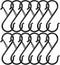 12 Pack S Hooks for Hanging, 3.5 inch Safety Buckle Design Heavy Duty Metal Black S Hooks for Hanging Plants, Pots, Pans, Cups, Clothes, Towels, B...