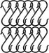 12 Pack S Hooks for Hanging, 3.5 inch Safety Buckle Design Heavy Duty Metal Black S Hooks for Hanging Plants, Pots, Pans, Cups, Clothes, Towels, B...