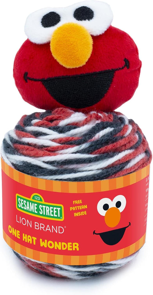 Lion Brand Yarn Sesame Street One Hat Wonder yarn, Size, Elmo...