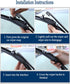 3 Wipers Set for 2011-2015 Kia Sorento, 2010-2019 2021 Kia Soul, 2015-2019 Kia Soul EV, Original Equipment Replacement Front and Rear Wiper Blades...