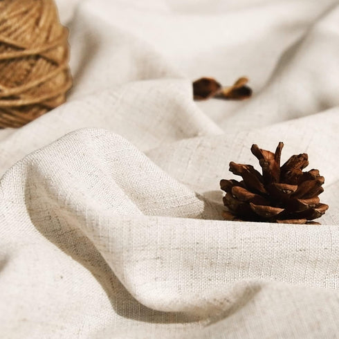 jinchan Beige Kitchen Curtains Linen Tier Curtains 24 Inch Farmhouse Cafe Drapes for Small Window Flax Country Rustic Rod Pocket Bathroom Laundry ...