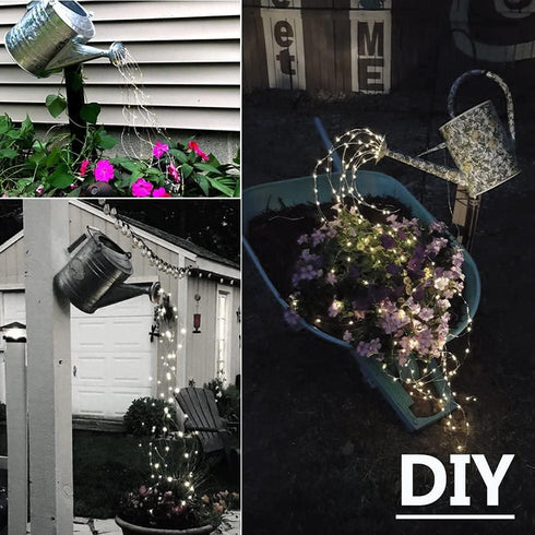 ZNYCYE Solar String Lights Outdoor, 8 Modes 220Led Multi Strand Fairy Lights Waterproof, Watering Can Lights Firefly Fairy Lights Bunch for Garden...