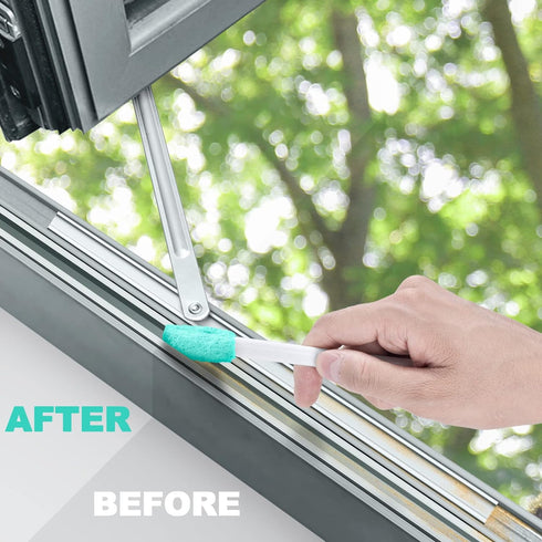 Small Cleaning Brushes for Household, 8Pcs Set with Detailed Cleaning Tool for Windows, Doors, Bottles, Car, and More...