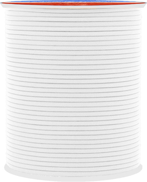 Mandala Crafts 1mm White Elastic Cord for Jewelry Making - 109 Yds Stretchy Cord Round Elastic Strings for Bracelets Making String - Stretchy Stri...
