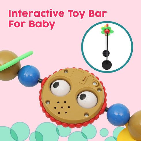Toy Bar for Baby Bouncer - Googly Eyes Toy Plays Music and Balls Make Tinkling Sounds - Baby-Safe Plastic Baby Bouncer Toys - Easy to Install Baby...