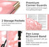 A5 Binder 2 Inch 3 Ring for 5.5" x 8.5" Paper with Clipboard and Pocket, Pink Mini Binders for School Office Supplies and Home, Stay Positive...
