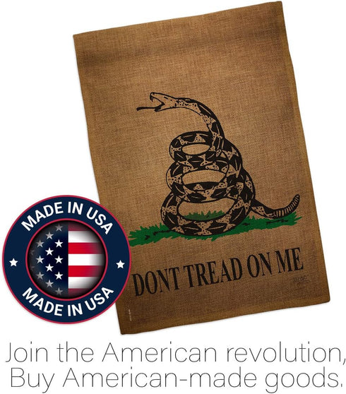 Breeze Decor Gadsden Garden Flag - Patriotic Historic July Memorial Veteran Independence United State American - House Decoration Banner Small Yar...