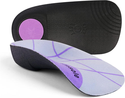High Arch Support Insoles, 3/4 Length Orthotic Inserts for Plantar Fasciitis, Flat Feet, Over-Pronation, Relief Heel Spur Pain...