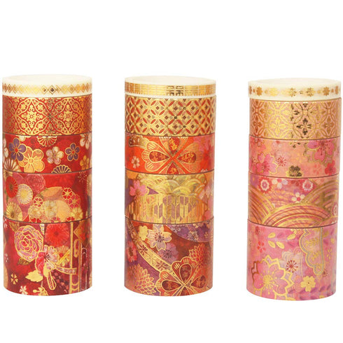 YUBBAEX Splendid Gold Washi Tape Set Embroidery Pattern Foil Decorative Tapes for Arts, DIY Crafts, Journal Supplies, Planners, Scrapbook, Gift Wr...