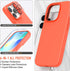 Trianium [6 in 1 Designed for iPhone 14 Pro Max Case Silicone (Orange), with 3 Pack Screen Protector + 2 Pack Camera Lens Protector, Bundle Protec...