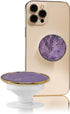 Grips by CRYSTALFY Authentic Natural Abalone Sea Shell Mother of Pearl Gemstone Coin Expandible Collapsible Mobile Phone Grip Stand Holder for Sma...