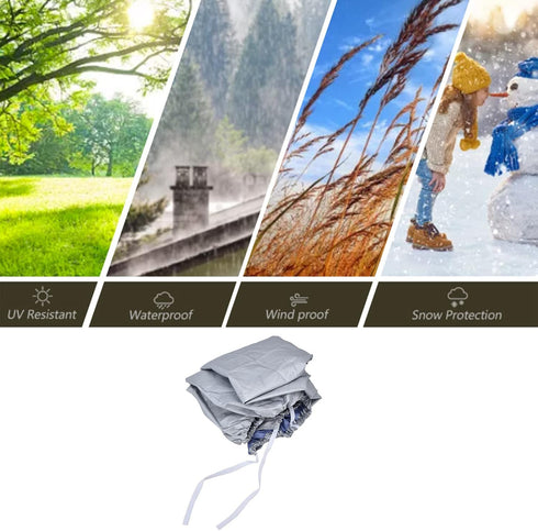 Air Conditioner Cover, Outdoor Rectangle Anti-Snow Waterproof Home Use - Silver (Size: 37x15.7x28.7inch)...