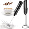 YSSOA Electric Milk Frother Handheld with Stainless Steel Stand Battery Operated Whisk Drink Mixer for Coffee, Frappe, Latte, Matcha, Hot Chocolat...