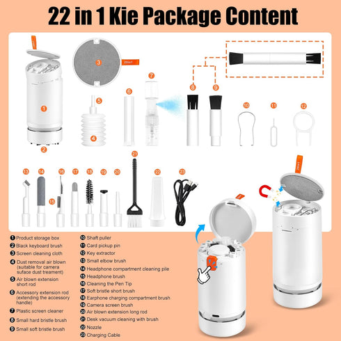 walrfid Laptop Keyboard Screen Cleaner Kit for Airpod iPhone iPad Pro, Electronic Cleaning Brush Pen Tool for Airpods Cellphone Earbud Computer Ma...