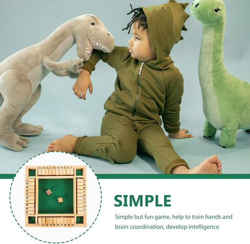 Kisangel Wooden Four-sided Flop Games Digital Wooden Board Game Parent-Child Board Game Educational Toys for Kids (Green)...