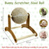 Fhiny Rabbit Scratch Toy, Natural Sisal Rabbit Scratching Ball Sisal Rope Bunny Claw Scratcher Rotating Ball Interactive Toys Nail Scratching Post...