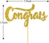 Gold Glitter Congrats Cake Topper/Congrats Grad/Class of 2025 / College Grad/Congratulations/MBA Graduation Party Decorations...