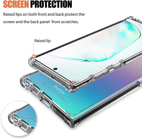 ProCase Galaxy Note 10 Plus Case/Note 10+ 5G Case Clear, Slim Crystal Clear Cover Anti-Yellow Shockproof Cover for Galaxy Note 10+ / 10 Plus / 5G ...