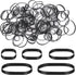 100pcs Black Rubber Bands, 5 Sizes Heavy-Duty Thick Rubber Band Assorted Wide Elastic Band for Litter Box File Folder Camping Hiking Home School O...