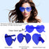 12 Pairs Navy Blue Heart Sunglasses for Women Rimless Heart Shaped Sunglasses Candy Heart Glasses for Party Favors...