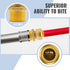 SUNGATOR 1/2 Inch x 3/4 Inch MNPT Adapter, No Lead Brass Push-to-Connect Plumbing Fittings to Connect PEX, Copper, CPVC, With A Disconnect Clip an...