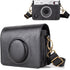 Mini EVO Camera Case, Vintage Leather Case Compatible with Fujifilm Instax Mini EVO, Fuji Instax Mini EVO Cover with Adjustable Strap - Black...