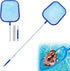 Pool Skimmer Net with Pole, Professional Swimming Pool Leaf Cleaning Net, Ultra Fine Mesh and 23''- 60'' Telescopic Pole Rake Net for Pool, Pound,...