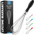 Zulay 11-Inch Stainless Steel Whisk - Balloon Whisk Kitchen Tool With Soft Silicone Handle - Thick Durable Wired Whisk Utensil For Blending, Beati...