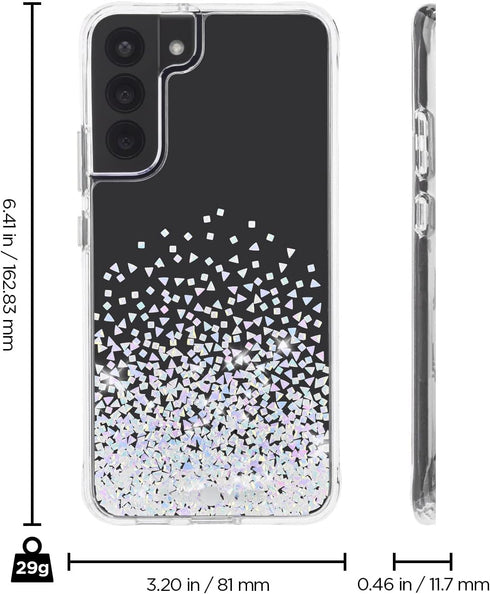 Case-Mate - Twinkle Ombre - Case for Samsung Galaxy S22 Plus - Reflective Foil Elements - 10 ft Drop Protection - 6.6 Inch - Stardust...