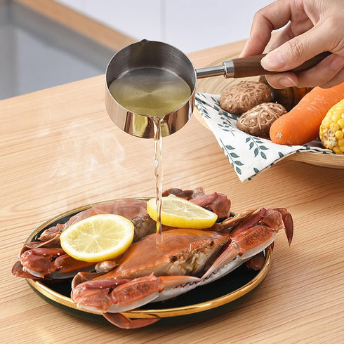 BinaryABC Mini Sauce Pan Cooking Pot Chocolate Melting Pot,Stainless Steel Sauce pan with Pour Spout,Mini Butter Coffee Milk Warmer Pot,Small Nons...