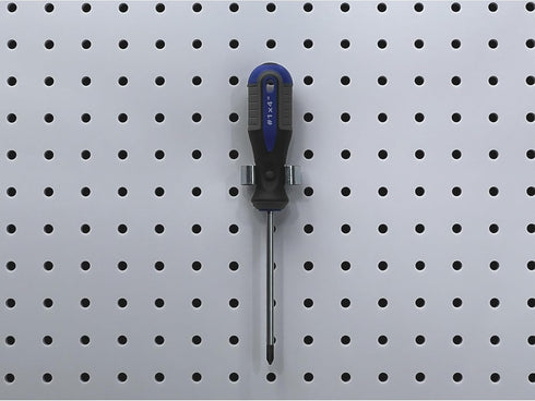 Triton Products Spring Clip Pegboard Hook - 1 1/8", Pack of 10, Chromate Dipped Steel Durahook for 1/8" and 1/4" Pegboards and Duraboards...