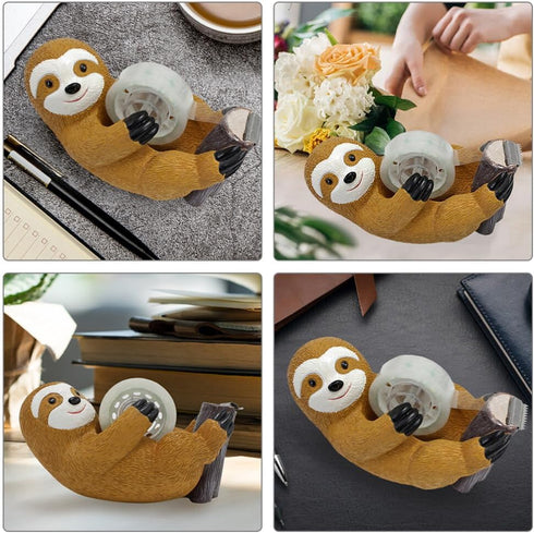 Angoily Animal Tape Dispenser Resin Sloth Staue Washi Tape Cutter Office Tape Holder for Home Office Supplies...