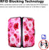 Credit Card Holder, Metal Card Wallet RFID Blocking Mini Slim Aluminum Business Hard Card Case for Women Men (Roses)...