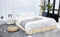 Legacy Decor Bed Skirt Dust Ruffle with Pom-Pom Fringe 100% Brushed Microfiber with 14” Drop Twin - Full Beige Color...