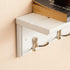 SONGMICS Entryway Hanging Coat Rack, Wall-Mounted Wooden Shelf, with 4 Double Hooks, Wall Floating Shelf, White ULHR42WT...