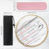 Portable Travel Utensils Set with Case, Pink Reusable Silverware Set, TWUTGAYW 18/8 Stainless Steel Knife Forks Spoons Chopsticks Reusable Travel ...