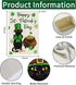 Happy St. Patrick's Day Garden Flag Black Cat Yard Flags Luckly Shamrock 12x18 Inch Vertical Double Sided Burlap Banner for Spring Holiday Farmhou...
