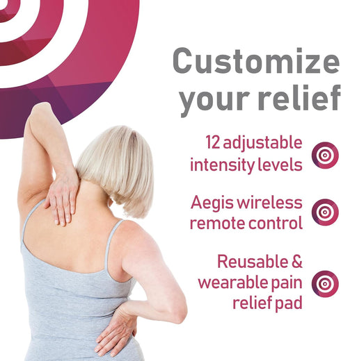 Paingone Aegis Replacement Gel Pads, 4 Count - Adhesive Electrode Pads for Lower Back Pain Relief - Made Exclusively for Use with The Paingone Aeg...