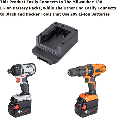 for Milwaukee M18 18V Battery Adapter Convert to for Black & Decker 20V LBXR20 LB20 LBX20, Porter Cable 20V PCC685L PCC682L Power Tools...