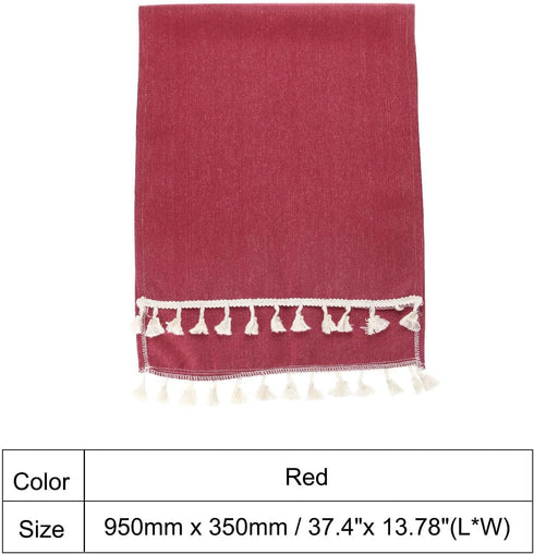 MECCANIXITY Microwave Oven Cover Dust, 13.78"x37.4" Cotton and Linen Decorative Kitchen Appliance Protective Cover for Home Refrigerator Machine D...