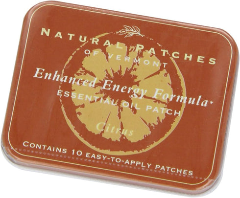 Natural Patches Of Vermont Citrus Enhanced Energy Essential Oil Body Patches, 10-Count Tins...