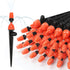 2 in 1 Drip Irrigation Emitters and Atomizing Nozzle for 1/4" Drip Irrigation Tubing, 25 Pcs Adjustable 360 Degree Water Flow Drippers Sprinklers ...