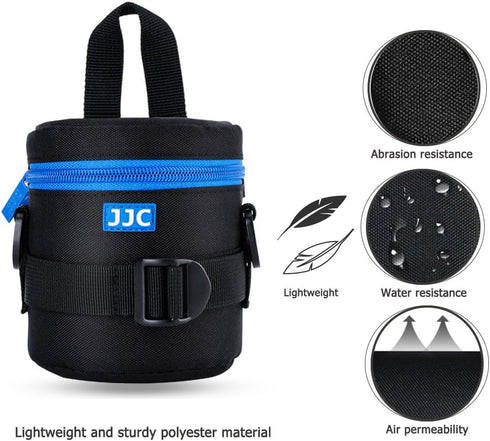JJC Deluxe Lens Case Pouch Bag for Canon EF-S 18-55mm/EF 50mm f1.8/RF-S 18-150mm, Nikon AF-S 18-55mm/AF-P 18-55mm/AF-S 50mm f1.8, Fujifilm XC 16-5...
