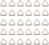 BIKICOCO 1'' Metal Triangle Ring Buckle Connectors Round Edge Webbing Bag Clasp Handbag Strap Making Hardware, Silver - Pack of 30...