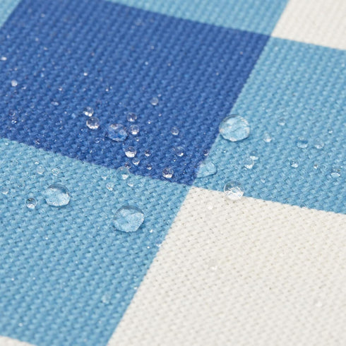 Set of 6 Blue and White Plaid Cloth Placemats, 16.5 x 12.6 Inches Burlap and Polyester Washable Table Mats with Buffalo Design, Farmhouse-Style Di...